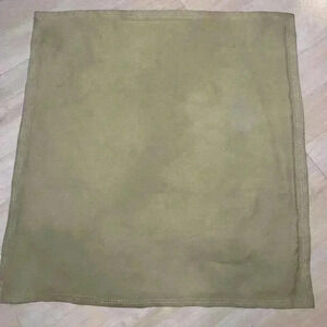 Set/2 Pottery Barn Faux Tan Suede Pillow Euro 26x26 Square